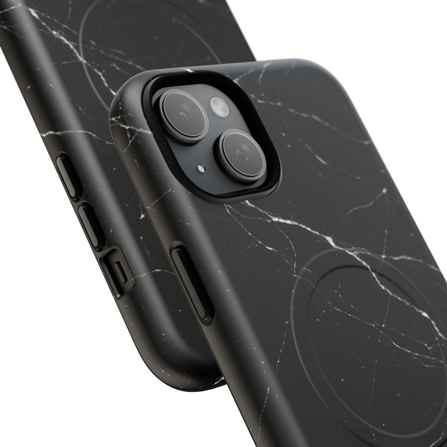 Nexora Magnetic Tough Phone Case - Black Marble Protective Cover