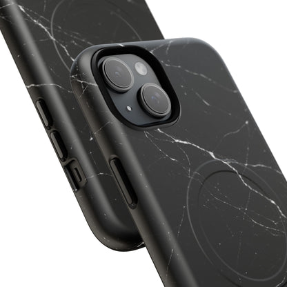 Nexora Magnetic Tough Phone Case - Black Marble Protective Cover