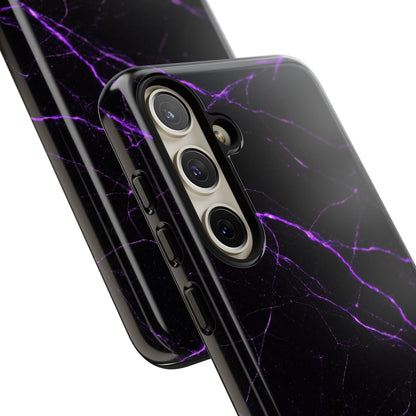 Nexora Purple Lightning Marble Phone Case
