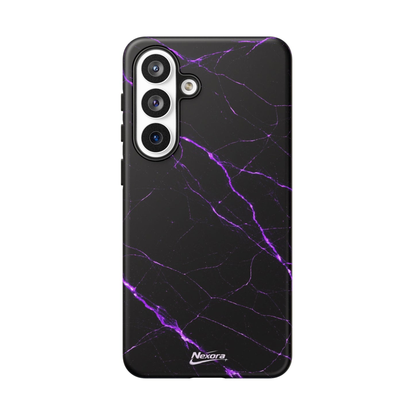Nexora Purple Lightning Marble Phone Case