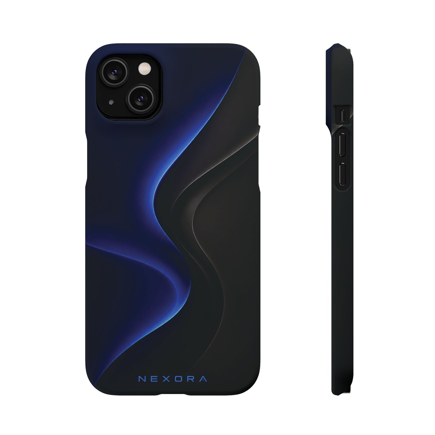 Phone Case — Nexora Blue Wave Matte Snap Case