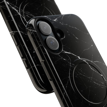 Nexora Magnetic Tough Phone Case - Black Marble Protective Cover