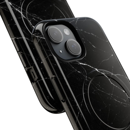 Nexora Magnetic Tough Phone Case - Black Marble Protective Cover