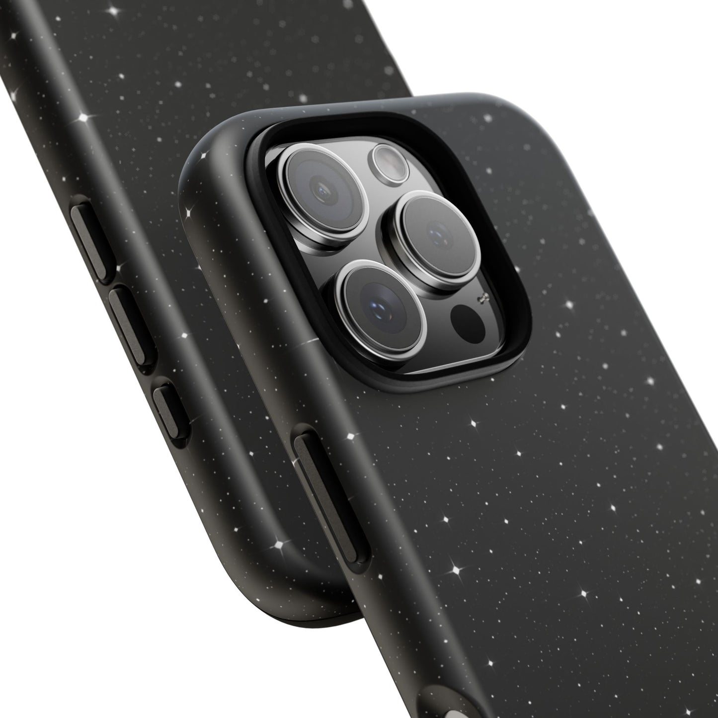Nexora Galaxy Tough Phone Case — Black Stardust Protective Case
