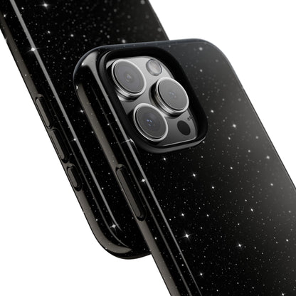 Nexora Galaxy Tough Phone Case — Black Stardust Protective Case