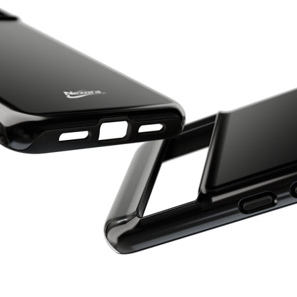 Nexora Black Tough Phone Case – Protective Slim Armor with Logo