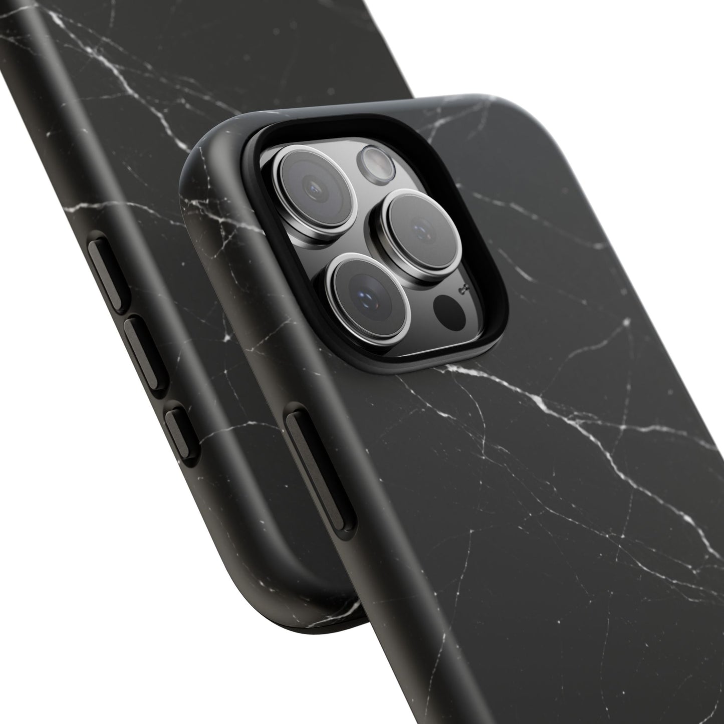 Nexora Black Marble Tough Phone Case — Slim Protective iPhone Cover