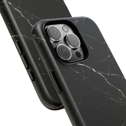 Nexora Black Marble Tough Phone Case — Slim Protective iPhone Cover