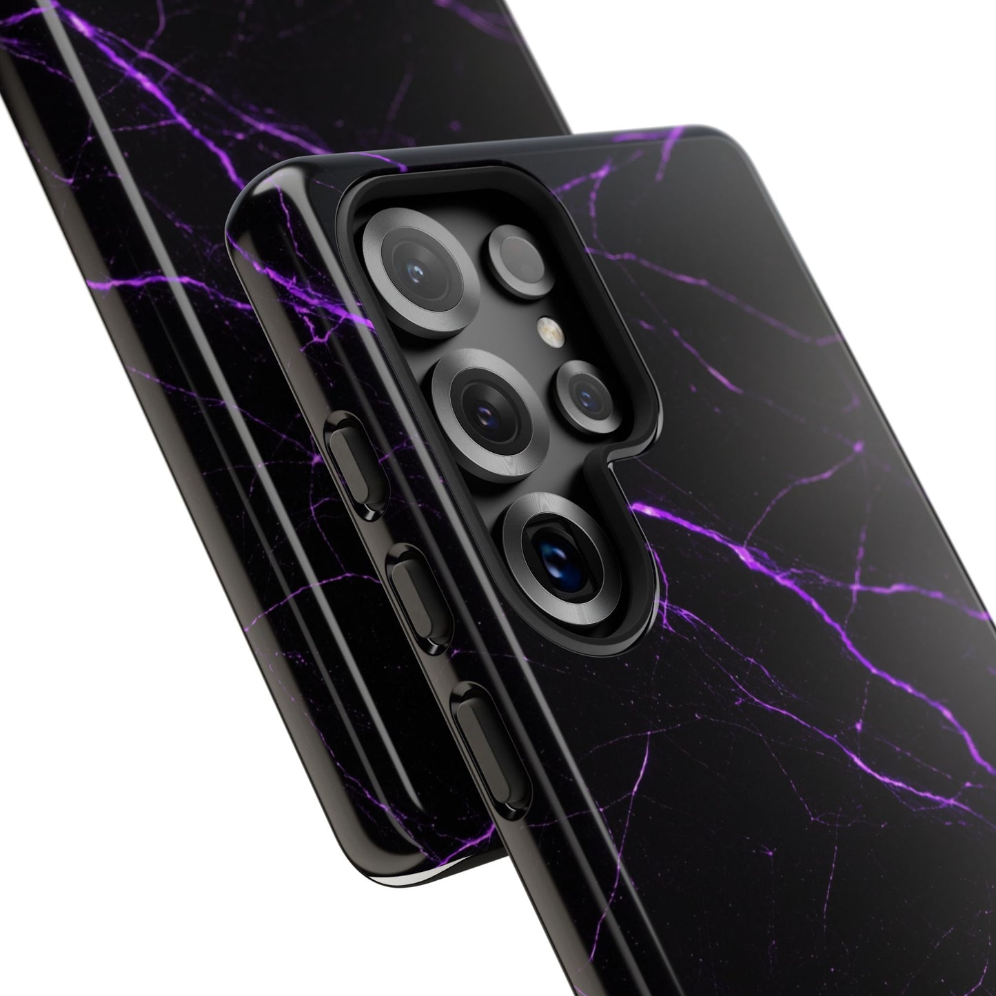 Nexora Purple Lightning Marble Phone Case