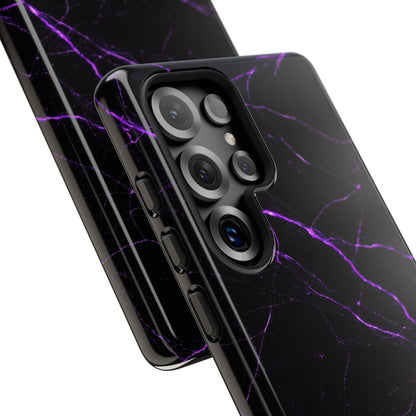 Nexora Purple Lightning Marble Phone Case