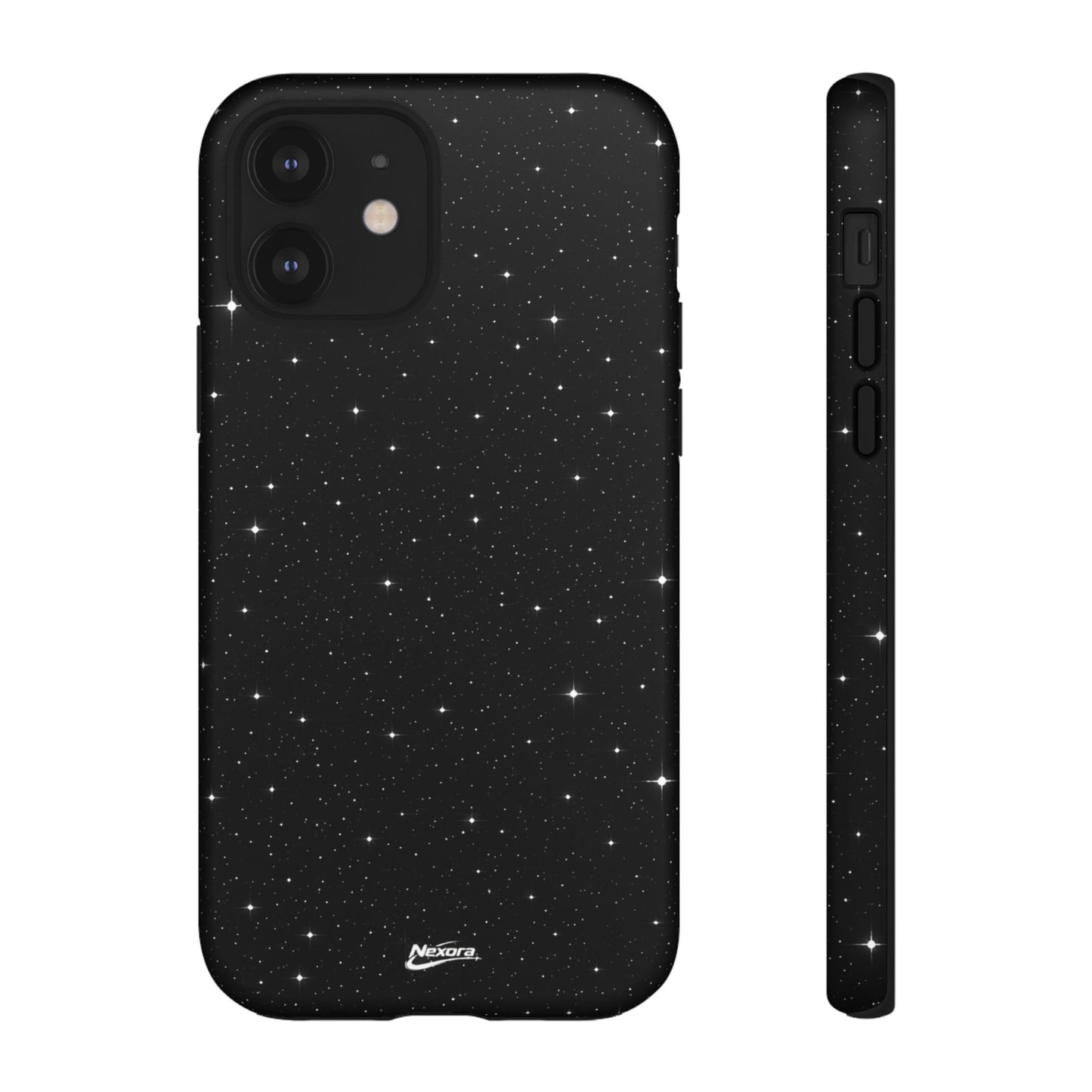 Nexora Galaxy Tough Phone Case — Black Stardust Protective Case