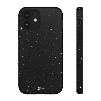 Nexora Galaxy Tough Phone Case — Black Stardust Protective Case