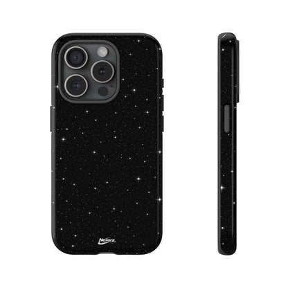 Nexora Galaxy Tough Phone Case — Black Stardust Protective Case