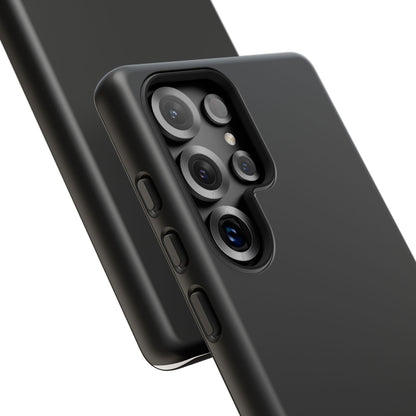 Nexora Black Tough Phone Case – Protective Slim Armor with Logo