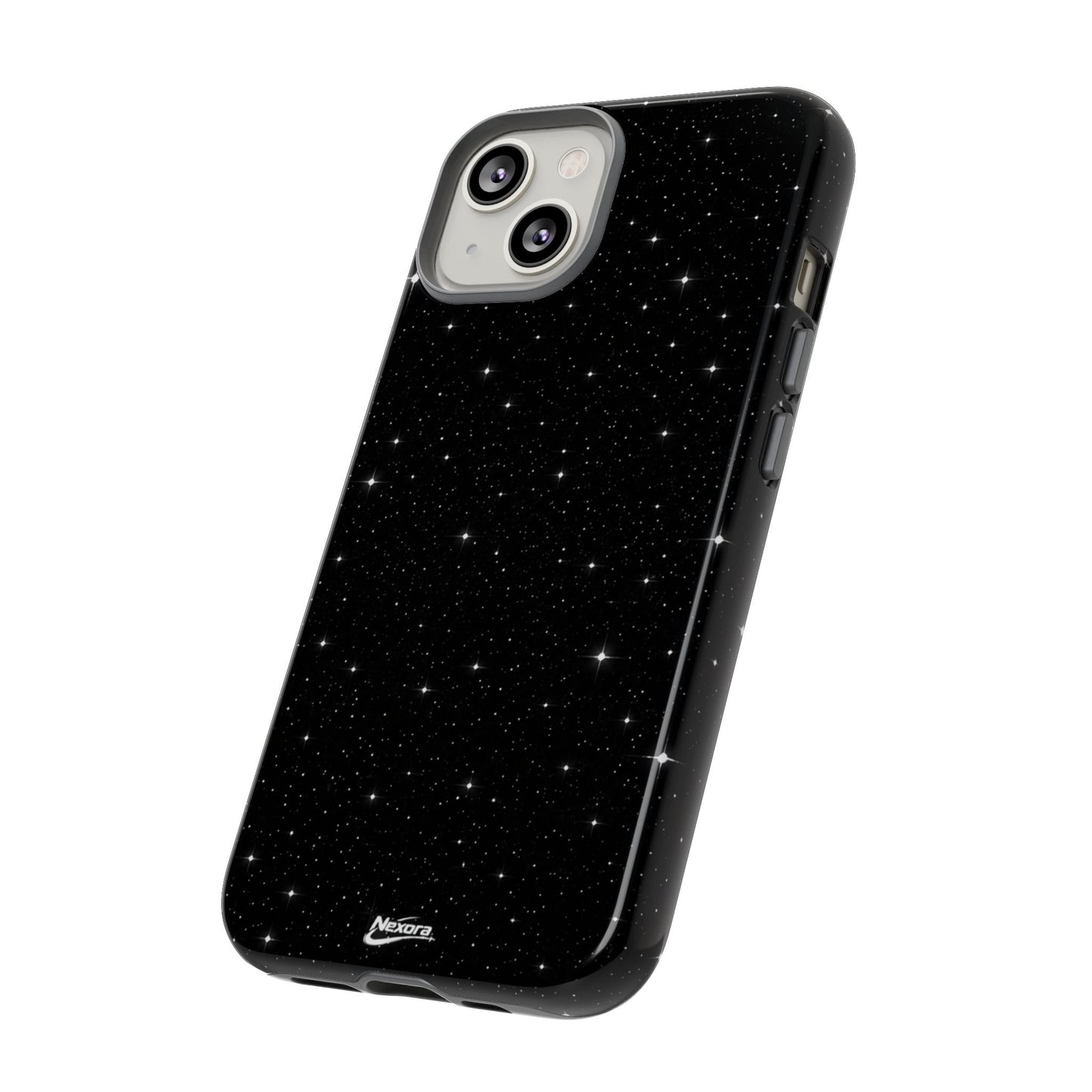 Nexora Galaxy Tough Phone Case — Black Stardust Protective Case