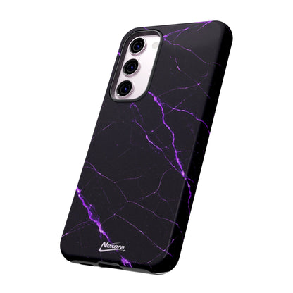 Nexora Purple Lightning Marble Phone Case