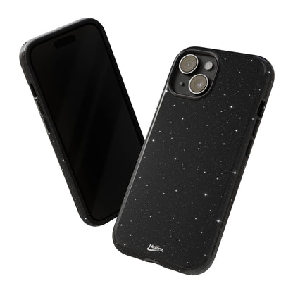 Nexora Galaxy Tough Phone Case — Black Stardust Protective Case