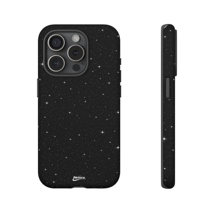 Nexora Galaxy Tough Phone Case — Black Stardust Protective Case
