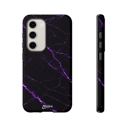 Nexora Purple Lightning Marble Phone Case