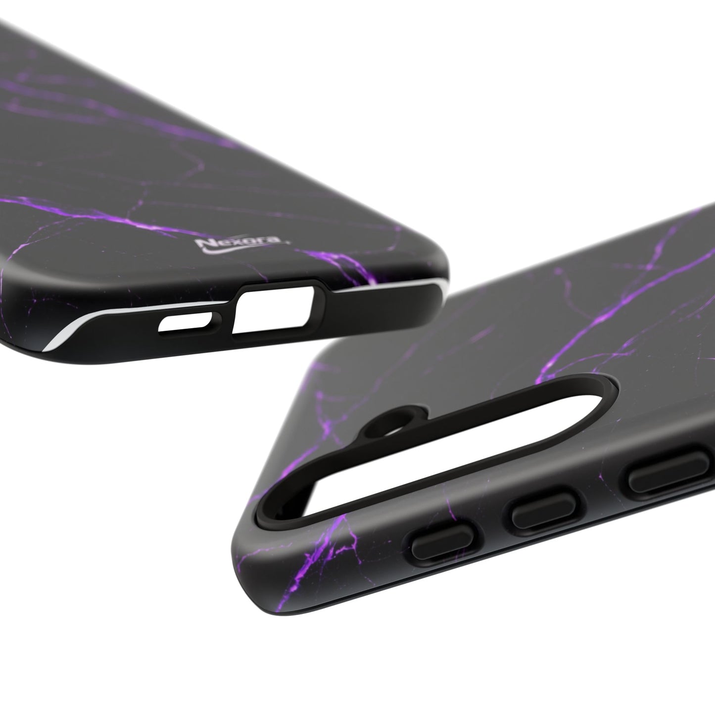 Nexora Purple Lightning Marble Phone Case
