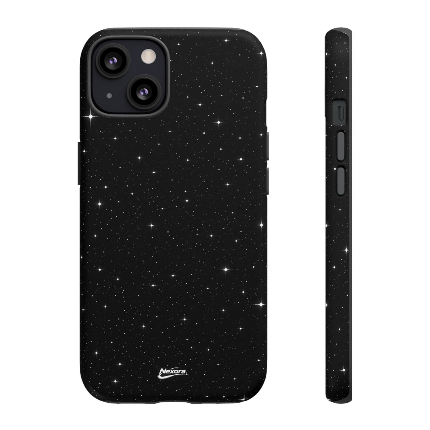 Nexora Galaxy Tough Phone Case — Black Stardust Protective Case