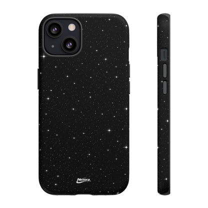 Nexora Galaxy Tough Phone Case — Black Stardust Protective Case