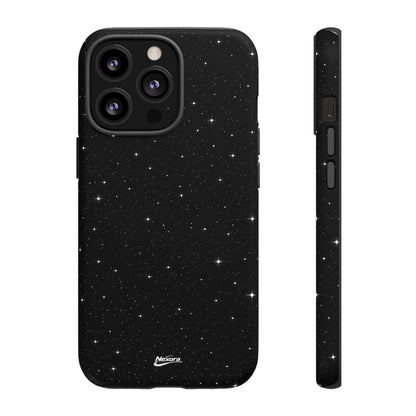 Nexora Galaxy Tough Phone Case — Black Stardust Protective Case