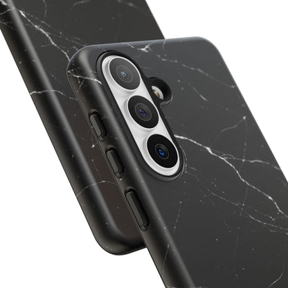 Nexora Black Marble Phone Case — Sleek Tough Protective Case with White Veining