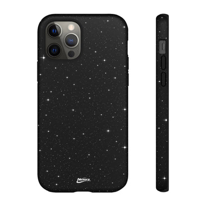 Nexora Galaxy Tough Phone Case — Black Stardust Protective Case