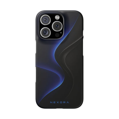 Phone Case — Nexora Blue Wave Matte Snap Case