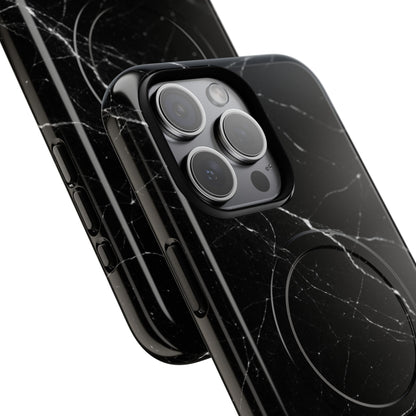 Nexora Magnetic Tough Phone Case - Black Marble Protective Cover