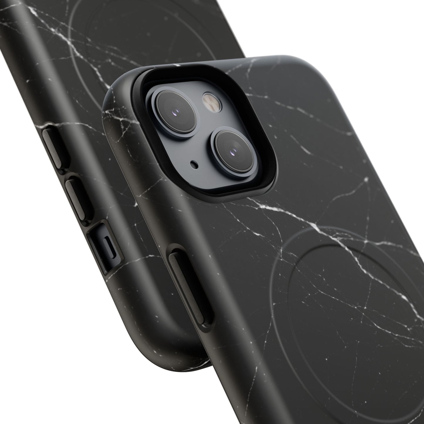 Nexora Magnetic Tough Phone Case - Black Marble Protective Cover