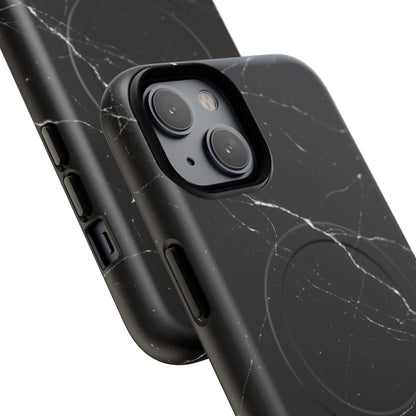 Nexora Magnetic Tough Phone Case - Black Marble Protective Cover