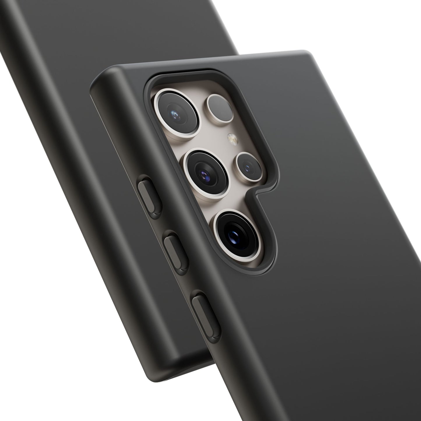 Nexora Black Tough Phone Case – Protective Slim Armor with Logo