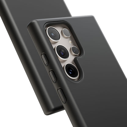 Nexora Black Tough Phone Case – Protective Slim Armor with Logo