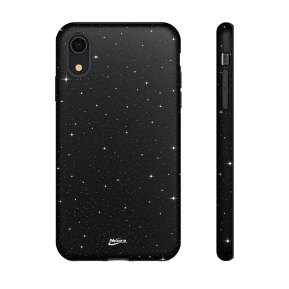 Nexora Galaxy Tough Phone Case — Black Stardust Protective Case