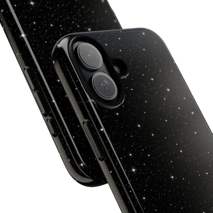 Nexora Galaxy Tough Phone Case — Black Stardust Protective Case