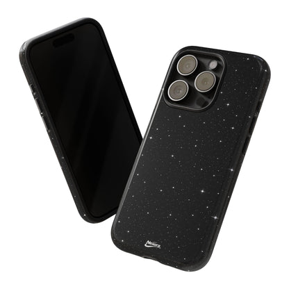 Nexora Galaxy Tough Phone Case — Black Stardust Protective Case