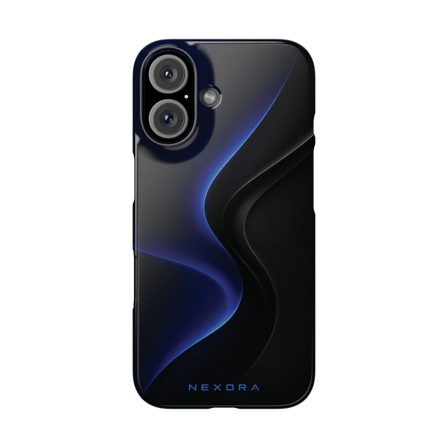 Phone Case — Nexora Blue Wave Matte Snap Case