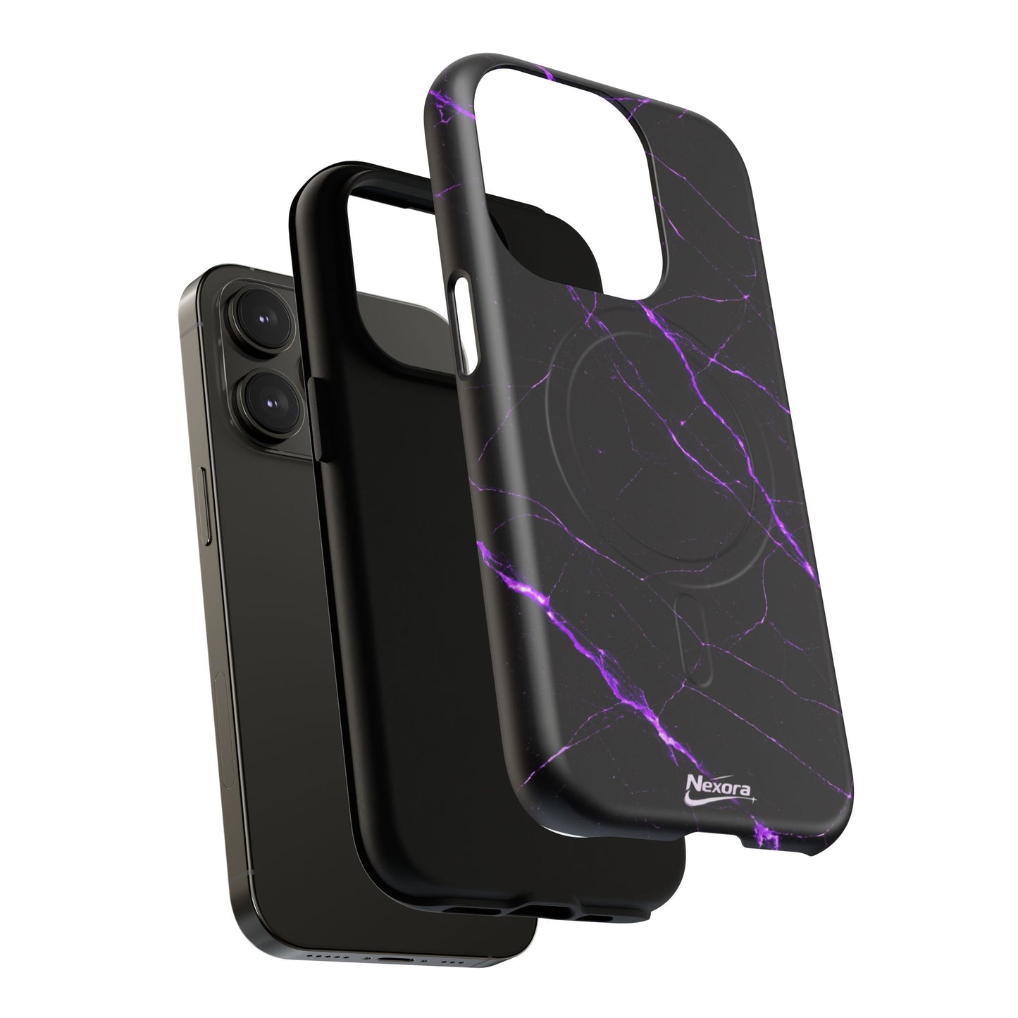 Nexora Purple Marble Magnetic Phone Case
