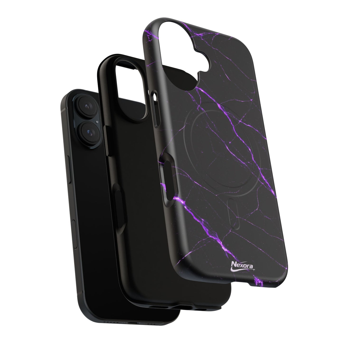 Nexora Purple Marble Magnetic Phone Case