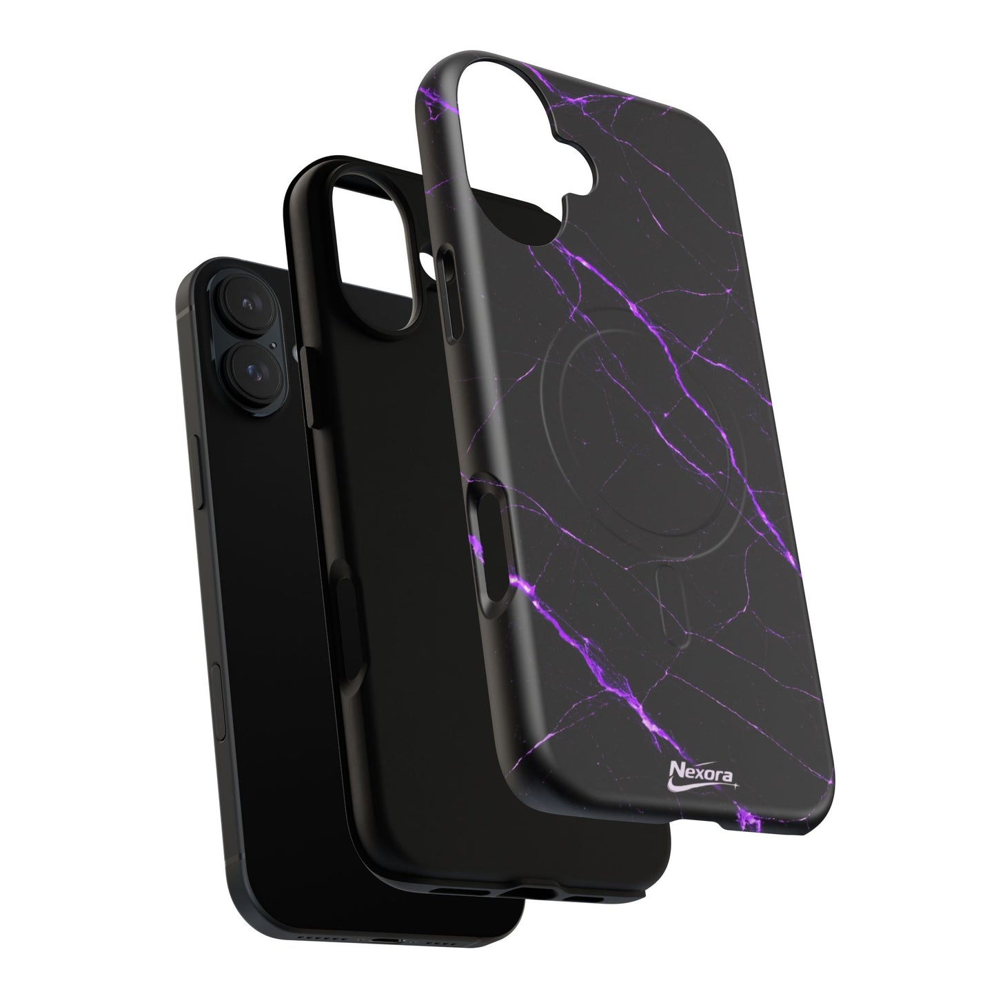 Nexora Purple Marble Magnetic Phone Case