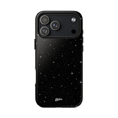 Nexora Galaxy Tough Phone Case — Black Stardust Protective Case